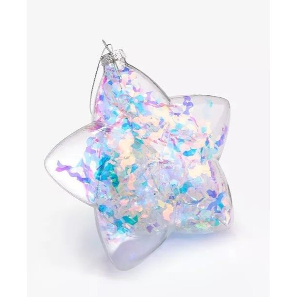 New Holiday Lane 5" Glass Star Ornament